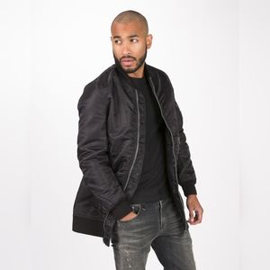 R13 Oversized Winter MA-1 Flight Black Jacket